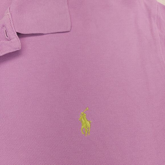 Polo by Ralph Lauren Collared Short Sleeve Polo Shirt Mens Size Large L Purple - Picture 4 of 9